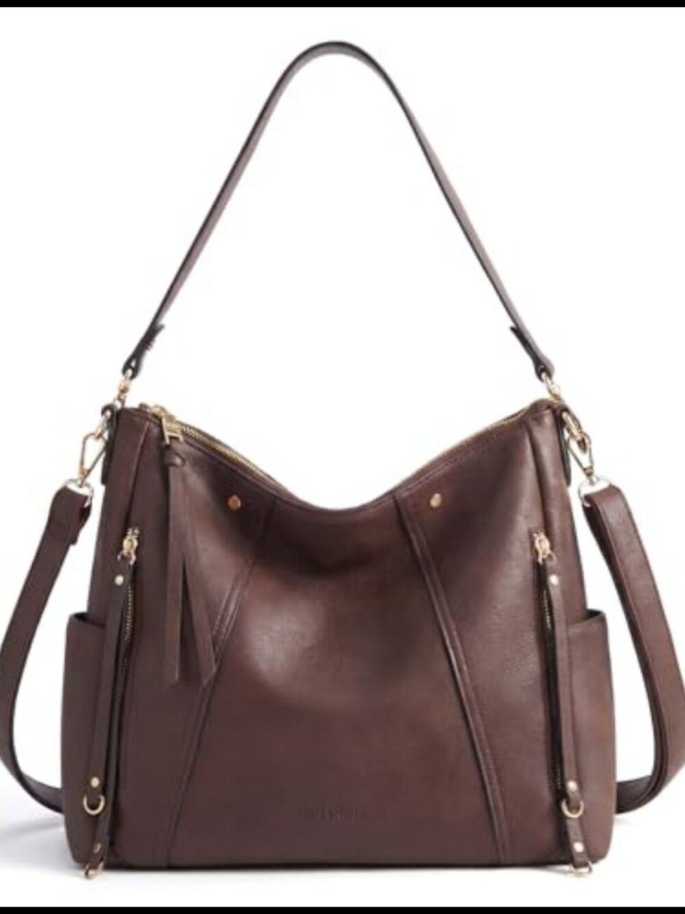 Leather Hobo Bag Crossbody Purse with Adjustable Strap Women Handbag